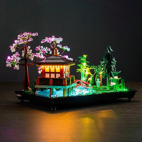Hilighting Led Light Kit for Lego Tranquil Garden, Upgraded Light Set Compatible with Lego 10315 Icons Tranquil Garden, Creative Gift (Model Not Included)