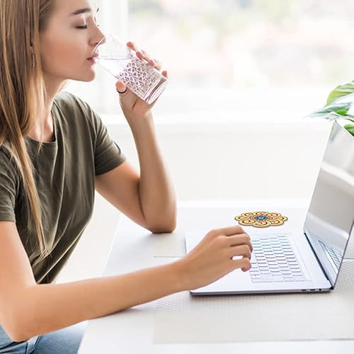 Miniatura 8 de AIFUDA Juego de 33 posavasos de pintura de diamante, varios animales con soporte, posavasos de mandala, manualidades de diamantes para