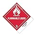 Flammable Liquid Label, 100mmx120mm, 500