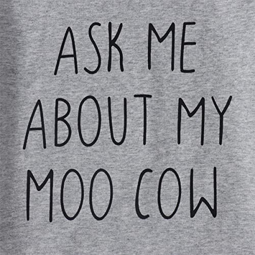 Image of MODNTOGA Baby Ask me About My moo Cow, Toddler Kids Baby Boys T-Shirt Short /Long Sleeve Tops Tees