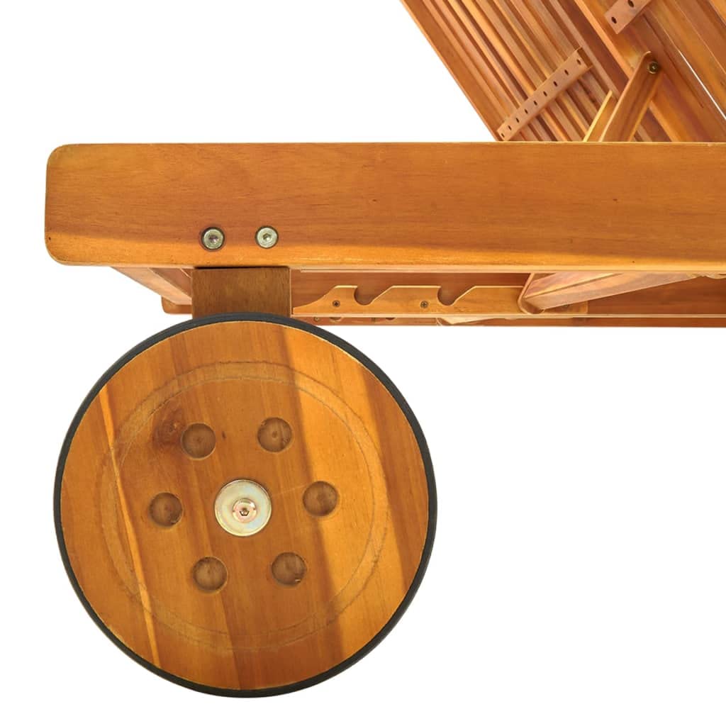 vidaXL Tumbonas 2 Personas Hamaca Doble Cama Salón Diván Asiento Piscina Playa Jardín Patio Terraza Balcón Exterior Muebles Madera Maciza de Acacia