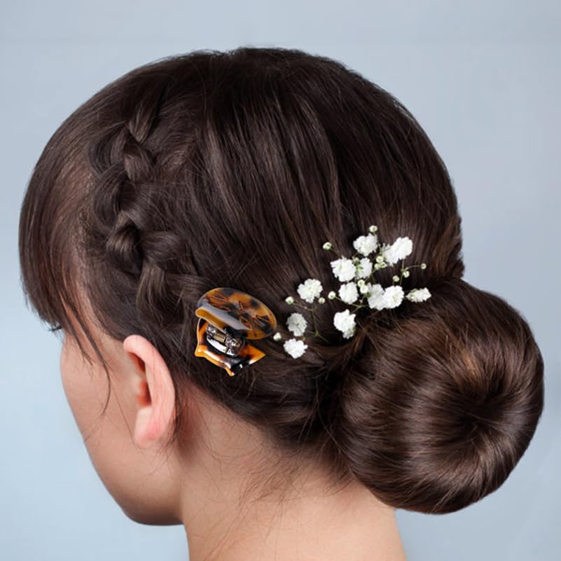 Pince à cheveux de chat acétate décorative barrette mini format pour coiffure quotidienne - 4