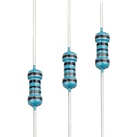 Vista 101 de 100pcs 1 ohm Resistor 1/4w (0.25 W) Resistencia fija de película metálica de tolerancia ±1%, múltiples valores de resistencia opcional