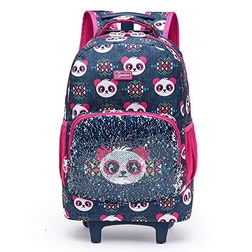 Kit Mochila de rodinha + Lancheira + Estojo Spector de Panda