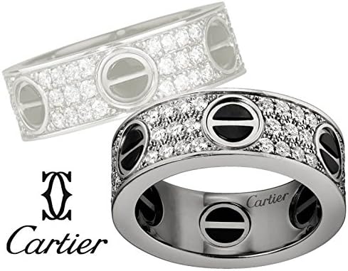 Amazon カルティエ ラブリング パヴェダイヤ ホワイトゴールド セラミック K18 750 Wg 指輪 レディースサイズ 11 並行輸入品 リング 通販