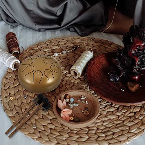 Generic Carbon Staal Tong Drums 8 Note Percussie Instrument Met Drumstick Houder Voor Meditatie Yoga Camping (Golden) 6… - Image 4