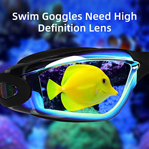 KCDMBUE Swim Goggles - 2 Pack Swimming Goggles Anti Fog No Leaking For Adult Women Men, Aqua & Bright Rose - Image 3