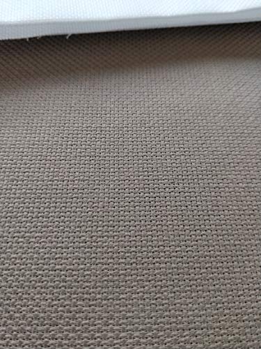 Image of 12 inch x 59 inch 14CT Counted Cotton Aida Cloth Cross Stitch Fabric (Beige Brown)