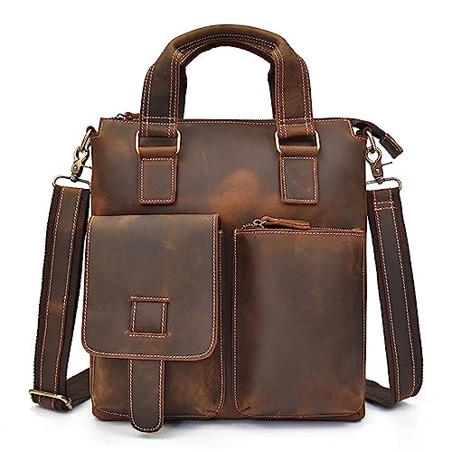Mens Crossbody Messenger Bags Retro Men's Handbag Shoulder Bag Crossbody Bag Briefcase for Work Business