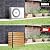 Privacy Fence Panels for Outside No Dig Fence Screen Garden Fence Wooden Air Conditioner Fence Panels for Outdoor Yard Trash Cans, AC, Compost Bin(48" W x 48" H-Horizontal-1 Panels Wood+Metal)