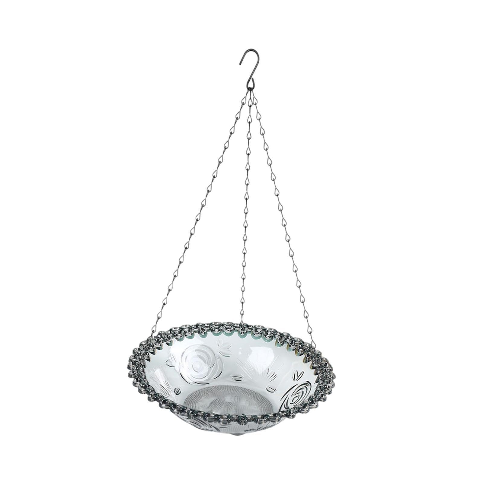 CALANDIS™ Hanging Bird Bath Large Capacity 9inch Bird Feeder for Garden Patio Backyard Gray | Birdbaths | Bird & Wildlife Accessories | Yard, Garden & Outdoor Living-image-11