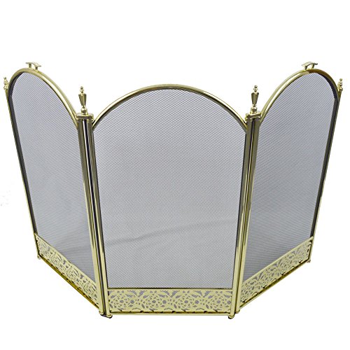 Fire Vida Ingleton Feuerschirm/Funkenschutz, 3-teilig, Metall, Messing - Image 7