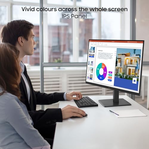 Image of Samsung 24 inch (60.5 cm) 120hz Flat Monitor|IPS Panel|FHD 1080p (1920 x 1080)|120 Hz|5 ms|Dual HDMI Ports (2EA)|Super Slim Borderless Design|Game Mode|Eye Saver Mode|Wall Mountable|LS24F320GAWXXL|Black