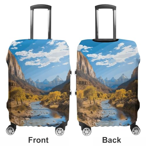 Zion National Park Luggage Cover, Washable Elastic Suitcase Cover Protector Fit 18-32 Inch Luggage3