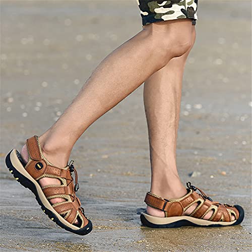 Men's Summer Soft Beach Flip Flop Leather Sandals Outdoor Roman Sandals4