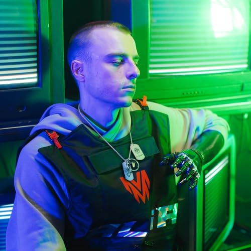 Punk bullet necklace with dog tag Metal punk pendant necklace Cosplay costume accessories punk merch gifts4