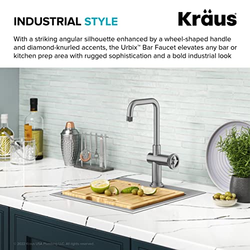 KRAUS Urbix Industrial Single Handle Bar Kitchen Faucet in Spot-Free Stainless Steel, KPF-3127SFS by Kraus - Image 4