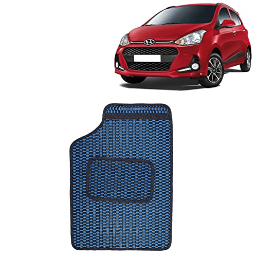 Image of Kingsway Dotted Design Car Floor Foot Mats Universal Fit for Hyundai Grand I10, Model Year : 2017 Onwards, Water and Dustproof, Color Blue, Set of 5 Pieces