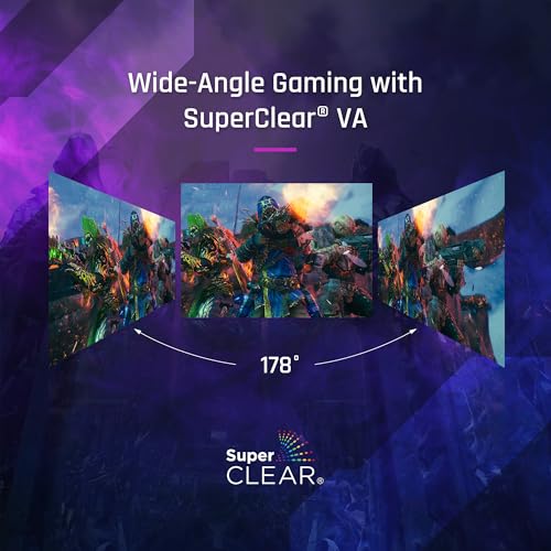 Image of ViewSonic VX3418C-2K 34 Inch 1440p Ultrawide Curved Gaming Monitor, 180Hz and 1ms for Fast Gameplay, FreeSync Premium and HDR10 for Smooth Visuals, Full Ergonomic Adjustability, HDMI, and DisplayPort