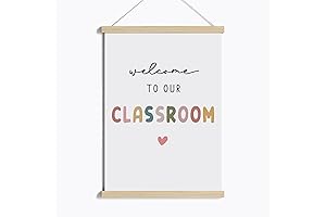 Classroom Decor Boho Neutral Wall Art, Welcome to Our Classroom Sign, Inspirational...