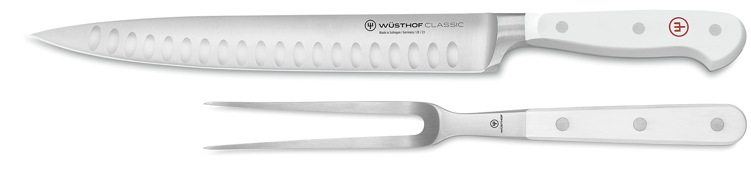 Classic White 2-Piece Carving Set