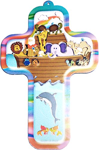 Croce/crocifisso con animali su Arca di Noè