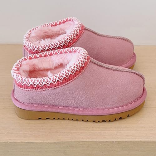 Fashion Winter Plush Platform Boots Little Kids Ankle Boots Toddler Kids Wool Lined Slippers Girls Boys Outdoor Warm Indoor Home Anti-slip Trendy Mini Boots4