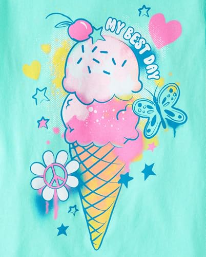 Image of The Children's Place Girls' Short Sleeve Graphic T-shirts (5-Pack)