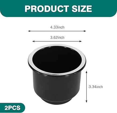 Miniatura 2 de 2 soportes para tazas, inserto de plástico para portavasos de sofá, accesorios de repuesto universales de gran capacidad, adecuados para base de