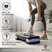 Aerobic Stepper Set with Dumbbells & Measuring Tape, Adjustable Height 2 Level Risers Workout Exercise Step Platform, Blue Black, the Ultimate Gift for a Joyful Holiday and Merry Christmas