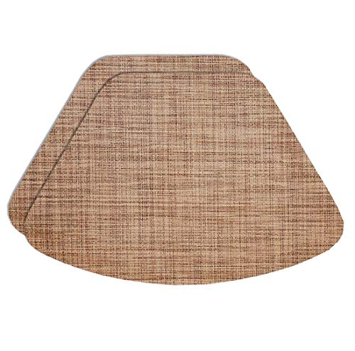 Sweet Pea Linens Brown/Tan Wipe Clean Wedge-Shaped Placemats - Set of Two