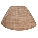 Set of 2 Brown/Tan Wipe Clean Wedge-Shaped Placemats for Round Tables
