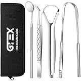 GTEX Zahnsteinentferner Zahnreinigung Set, Zahnpflege Set für den Heimgebrauch – Persönliche und Haustier-Mundhygiene – Mit Zahnspiegel - Zahnreinigung Zwischenräume (5 Stück)