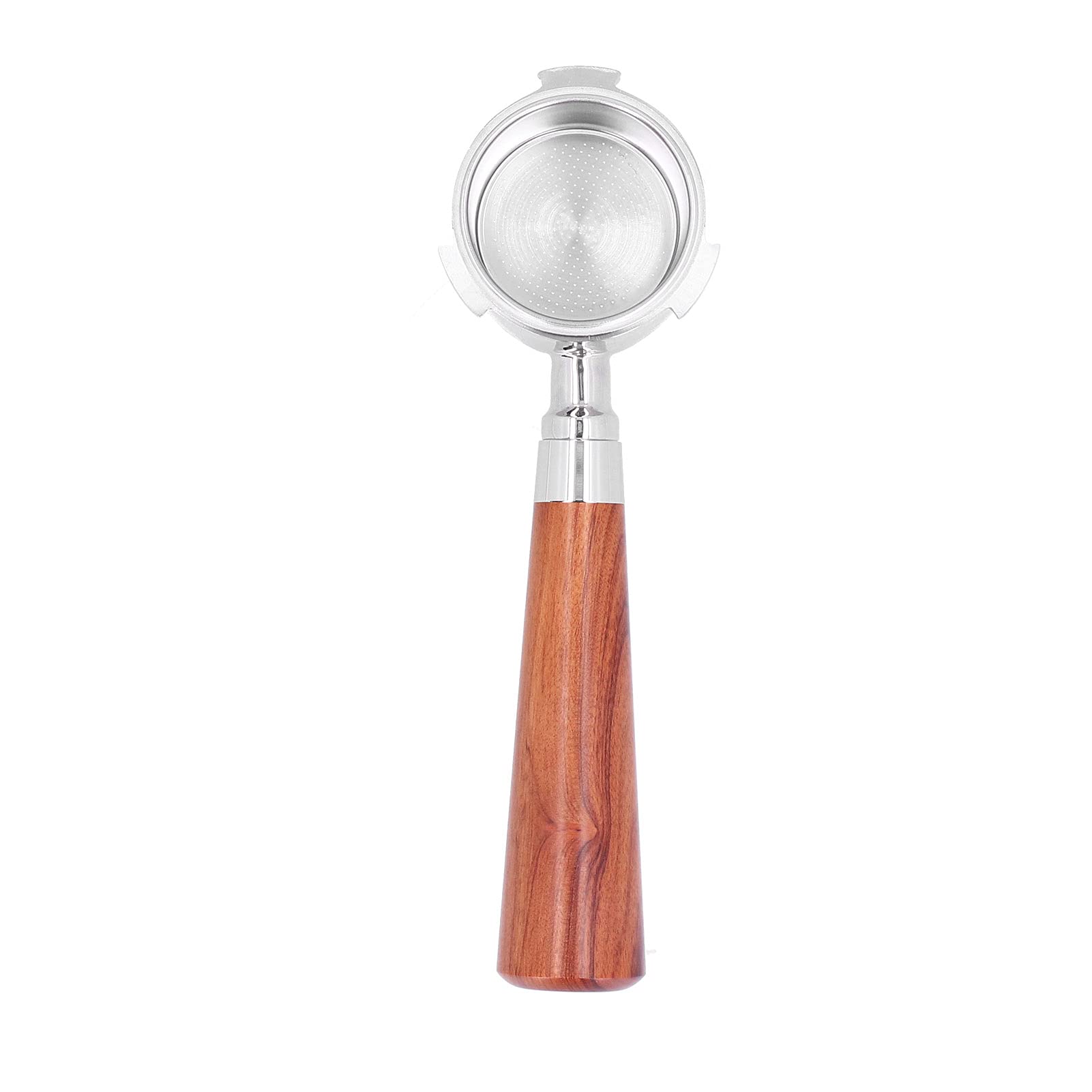 Kolba do Kawy Bez Dna Filtr Bez Dna ze Stali Nierdzewnej z Uchwytem z Drewna Różanego Kosz z Drobnymi Otworami Zdejmowana Konstrukcja do Domowego Donlim Patrus Derlla Bear ACA (51MM)