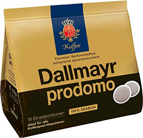 Dallmayr Prodomo Pods, 116-Grams, 16 Count Coffee Pod
