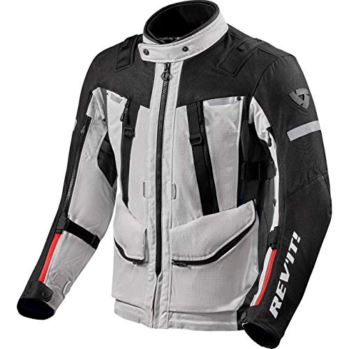  Revit Sand 4 H2O Giacca tessile moto Argento/Nero L