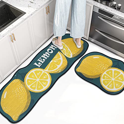 Image of HomeCloud Rubber 6mm Fruit Printed Thick Anti Slip, Washable, Big Size, Printed, Designer Folding Kitchen Mat for Floor Home Bedroom -, Standard Size (40 x 120 cm 40 x 60 cm)