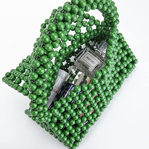 Image of YUSHINY Candy Color Acrylic Beaded Hollow Handbag Evening Clutch Triangle Bags for Wedding Party | Acrylic