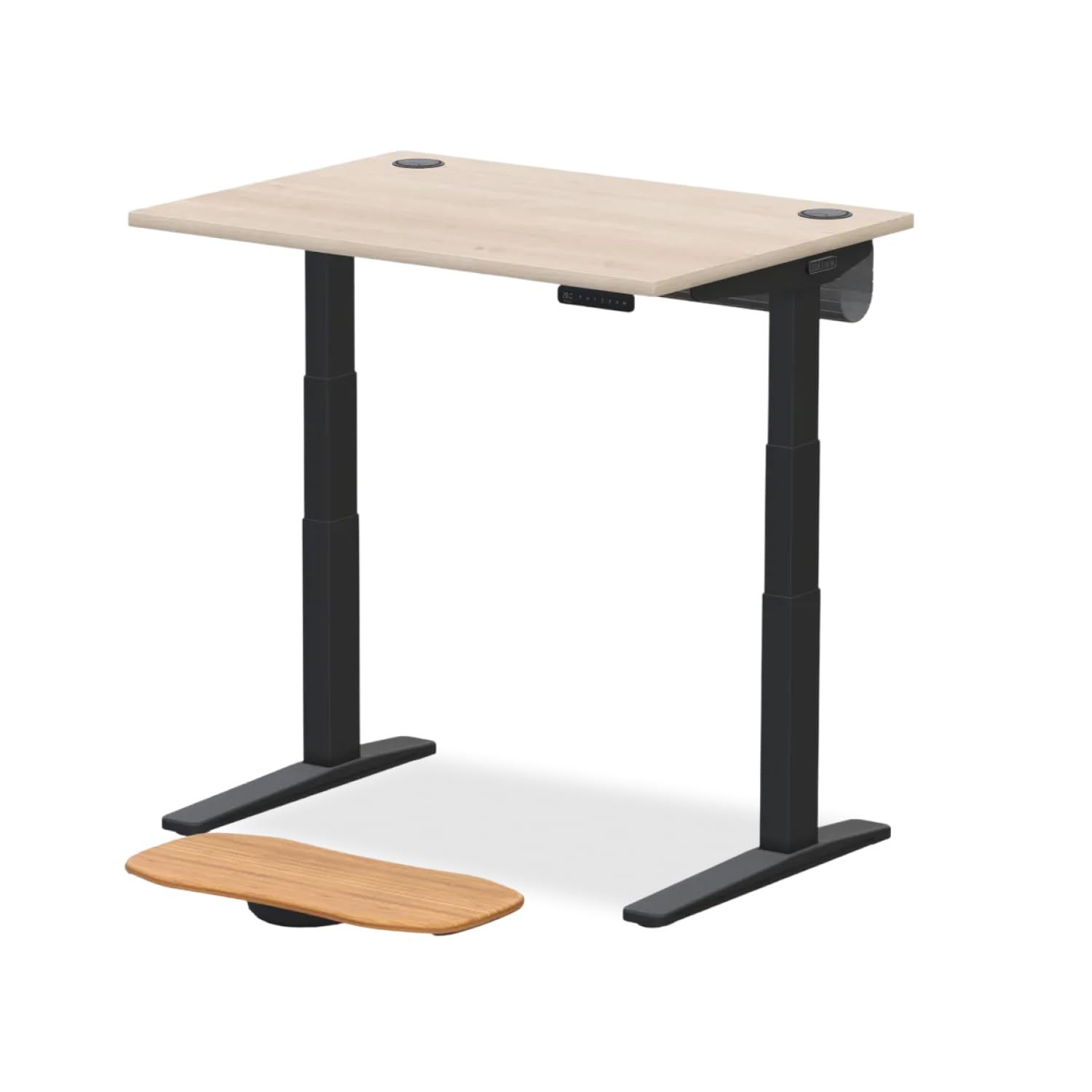 UPLIFTDESK V3 2-Leg Maple Laminate Wood Standing Desk – Adjustable Height, Advanced 1-Touch Memory Keypad, Under Desk Cable Management, Wire Grommets