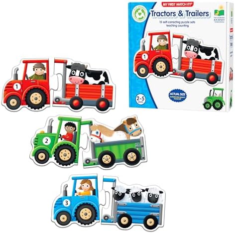 The Learning Journey: Match It! - Tractors & Trailers - 15 Self C...