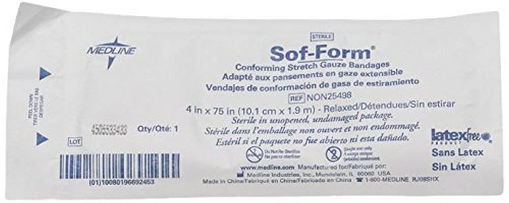 Medline Sterile Conforming Stretch Gauze Bandages, 1" x 75", Ideal for Wound Care, Pack of 96 — Amazon image 3
