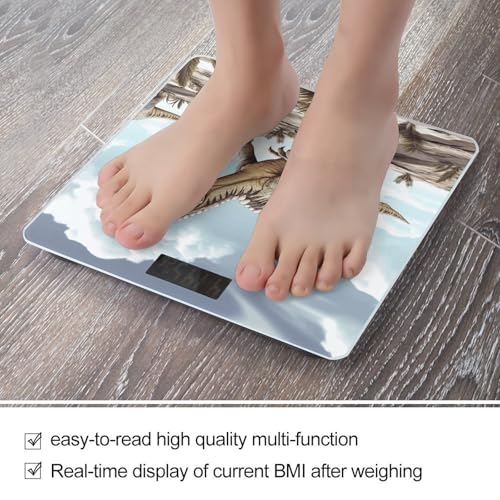 Báscula digital para baño con vidrio templado y pantalla LCD miniatura 5