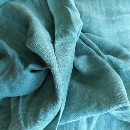 Image of Muslin Newborn Baby Swaddle Blanket 43.5 x 47 inches(110x120cm) Unisex Swaddling Wrap Soft Silky Muslin Swaddle Blankets Neutral Receiving Blanket for Newborn Babies Boys and Girls Sage Green