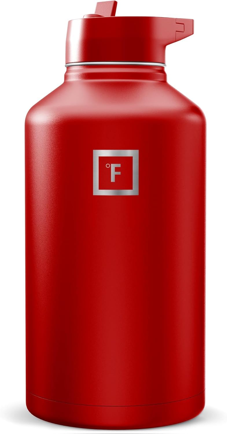 IRON °FLASK 64 oz Wide Mouth Water Bottle with Straw