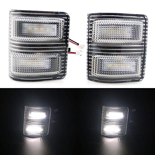 Xinctai 2PCS LED Side Mirror Marker Light Turn Signal Lamp for 2008 to 2016 Ford F250 F350 F450 F550 Super Duty Pickup Truck, Smoke Lens/Clear Lens (Clear Lens-White Light)