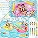 6 Pcs Inflatable Giant Pencils Paint Brush Decoration Set Blow Up Pencils Paint Brush Balloons Colorful Hanging Inflatable Decor Inflatable Pool Pencil Float for School Birthday Party Photo Prop