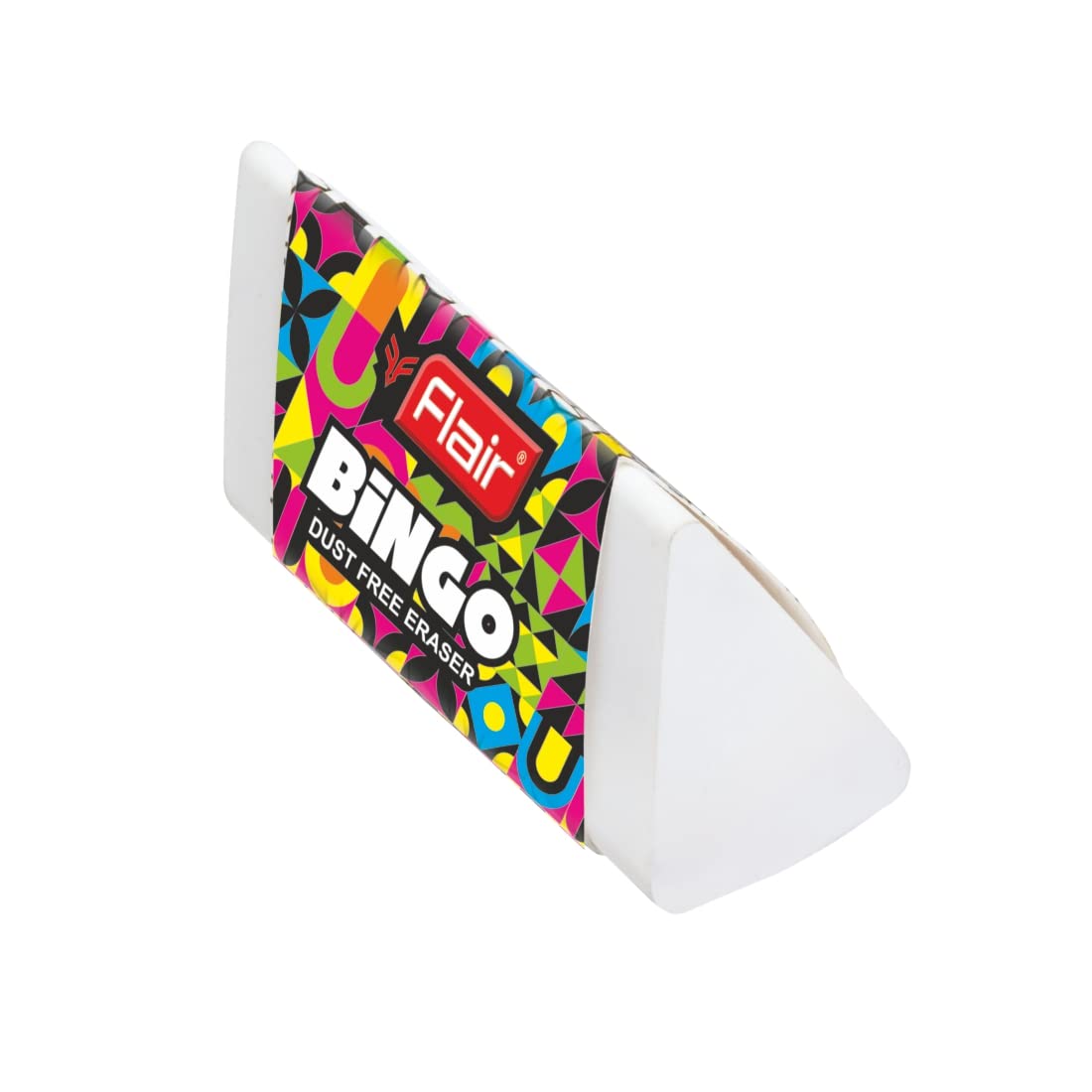 Flair Neon Cube Erasers 20-Pack - Dust Free Erasing, Phthalate & Latex Free, Multicolor