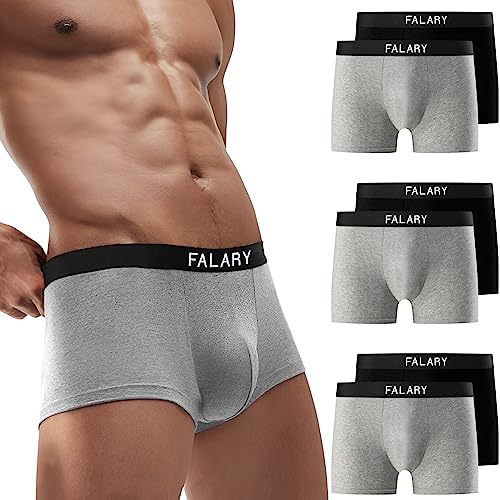 FALARY Boxershorts Herren Unterhosen Männer Baumwolle Retroshorts Shorts...