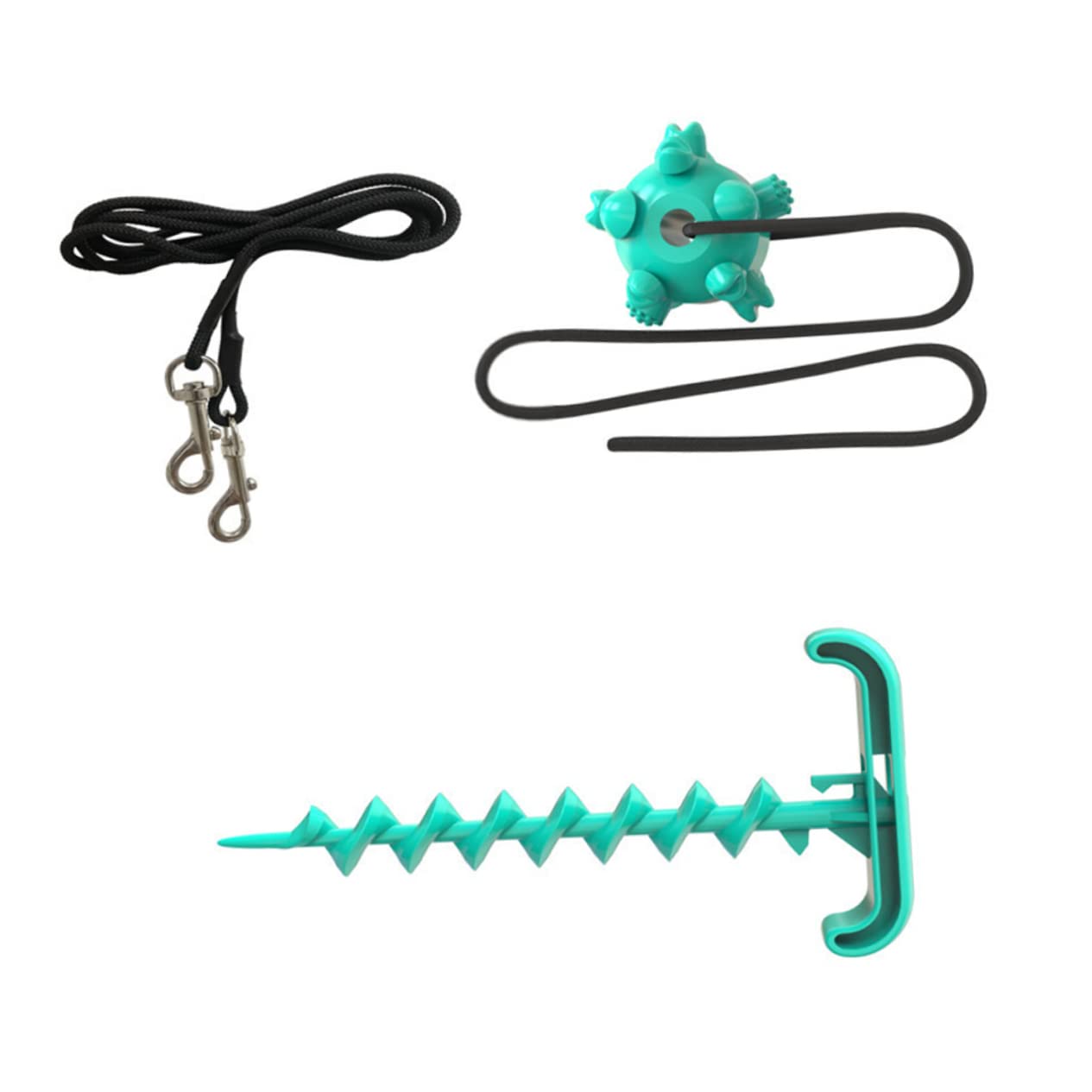 minkissy Colocar Estaca para Perros De Camping Estaca para Atar Perros Perro Atar Anclas Estaca para Perros Grandes Amarre La Estaca Cable Perro Atar Estaca Morder Poliéster Tornillo