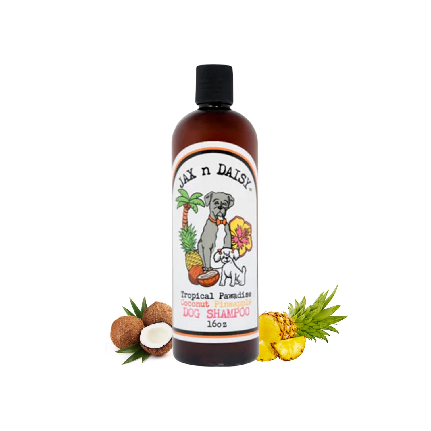 Jax n Daisy Tropical Pawadise Coconut Pineapple Dog Shampoo pet Shampoo for Dogs Dog Shampoos Conditioners Made with Essential Oils Grooming kit Adult